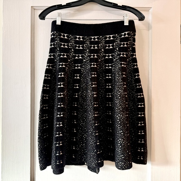Anthropologie | Moth Jacquard Knit Flare Skater Skirt S - Picture 4 of 9